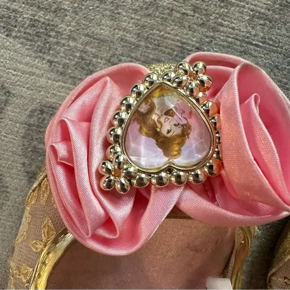 Disney’s Belle dress up shoes gold/pink